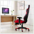 Chaise de jeu en cuir pour ordinateur de course de bureau avec repose-pieds